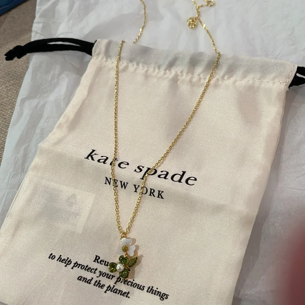 kate spade Precious Pansy Pendant/NWT - Picture 8 of 10